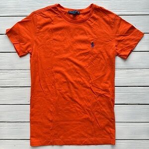 Ralph Lauren 100% Cotton Bright Orange T-Shirt size Small